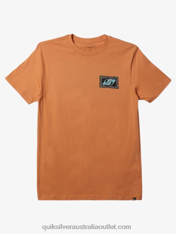 Quiksilver Men Echoed Beat T-Shirt H2N4B718 copper tan