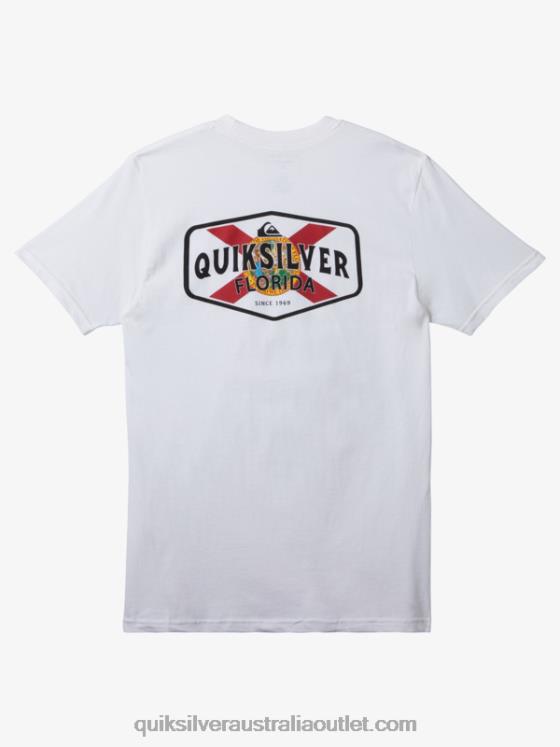 Quiksilver Men Florida Coast To Coast T-Shirt H2N4B234 white