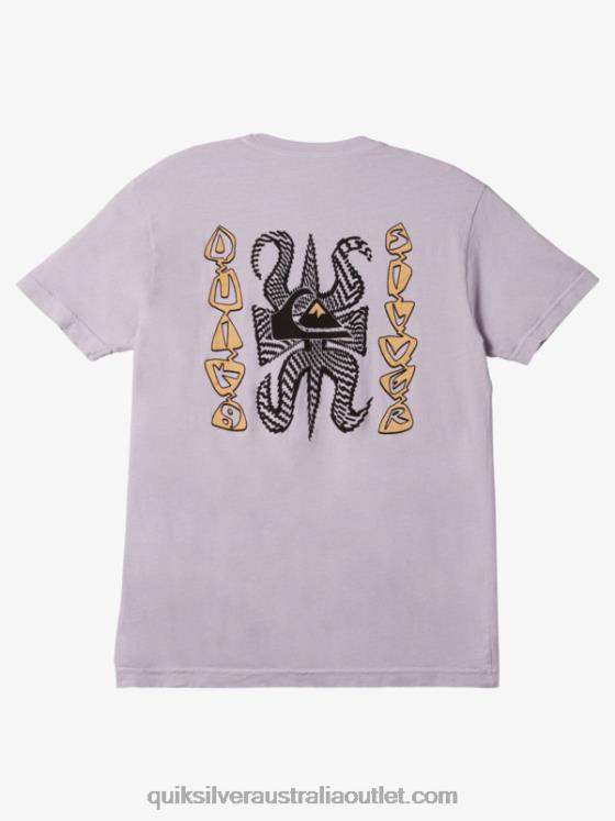 Quiksilver Men Fortuned Logo T-Shirt H2N4B982 pastel lilac