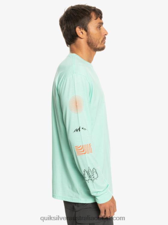 Quiksilver Men Fragment Of Nature Long Sleeve T-Shirt H2N4B1037 beach glass