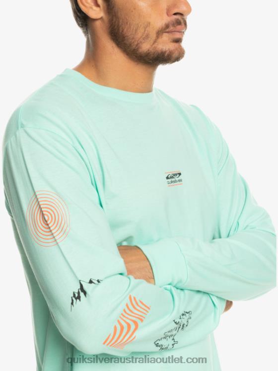 Quiksilver Men Fragment Of Nature Long Sleeve T-Shirt H2N4B1037 beach glass