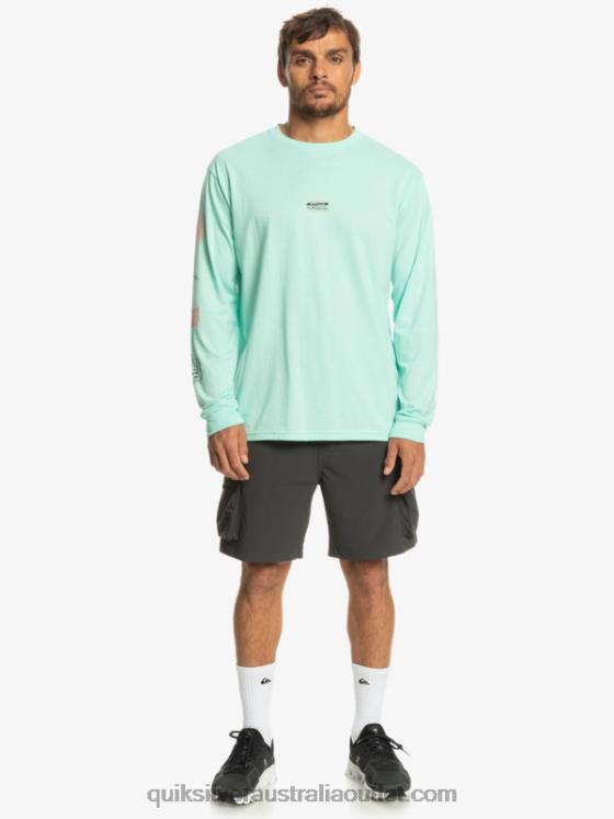 Quiksilver Men Fragment Of Nature Long Sleeve T-Shirt H2N4B1037 beach glass