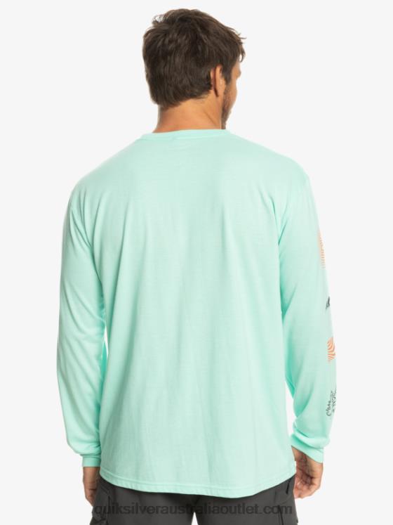 Quiksilver Men Fragment Of Nature Long Sleeve T-Shirt H2N4B1037 beach glass