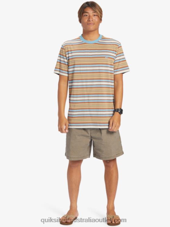 Quiksilver Men Geller Stripe T-Shirt H2N4B631 geller taos stripe