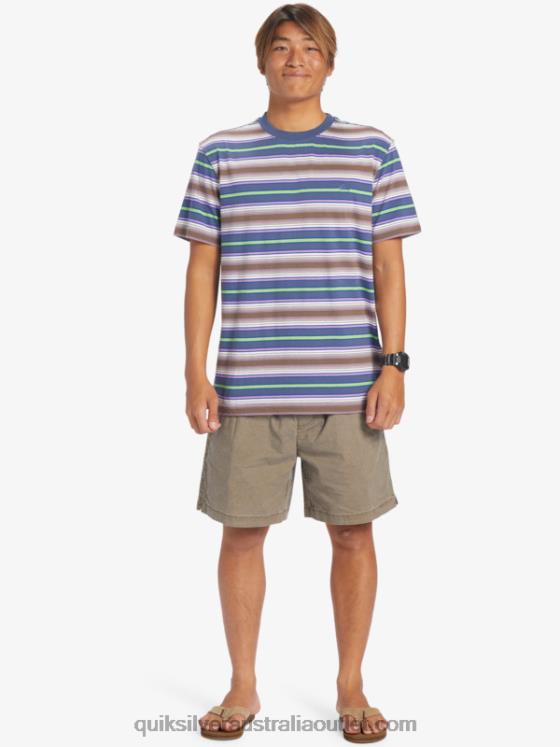 Quiksilver Men Geller Stripe T-Shirt H2N4B632 geller bering stripe