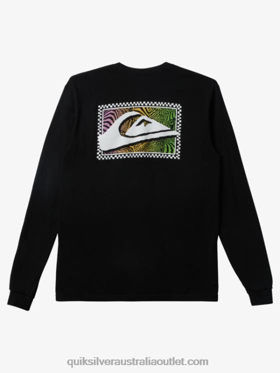 Quiksilver Men Gradient Prints Long Sleeve T-Shirt H2N4B435 black