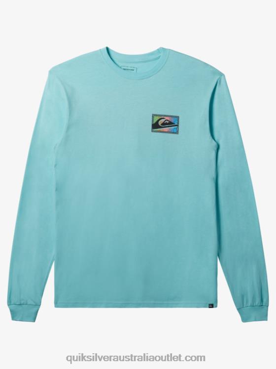 Quiksilver Men Gradient Prints Long Sleeve T-Shirt H2N4B436 angel blue