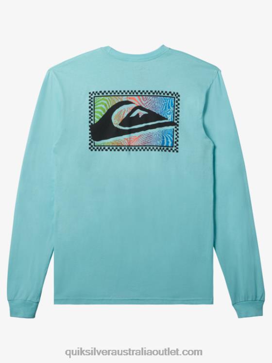 Quiksilver Men Gradient Prints Long Sleeve T-Shirt H2N4B436 angel blue