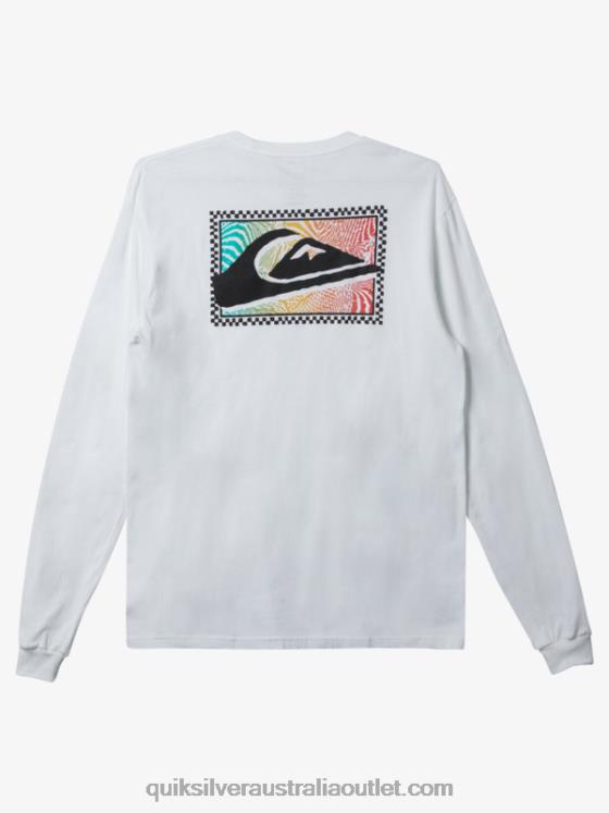 Quiksilver Men Gradient Prints Long Sleeve T-Shirt H2N4B437 white