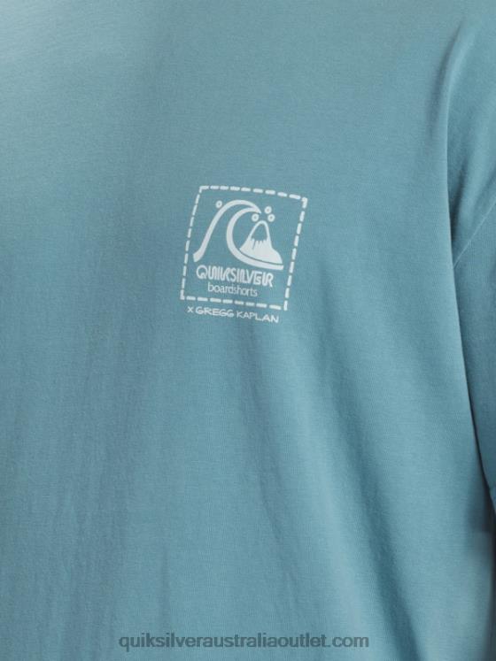Quiksilver Men Gregg Kaplan Blank Canvas T-Shirt H2N4B1375 brittany blue