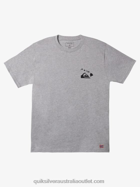 Quiksilver Men Hawaii Double Fish Hook T-shirt H2N4B1113 athletic heather