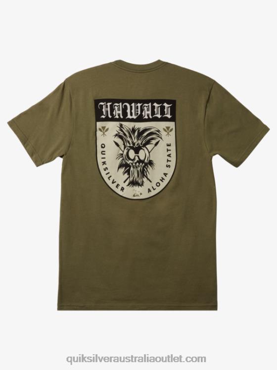 Quiksilver Men Hawaii Ikaika Shield T-shirt H2N4B1005 four leaf clover