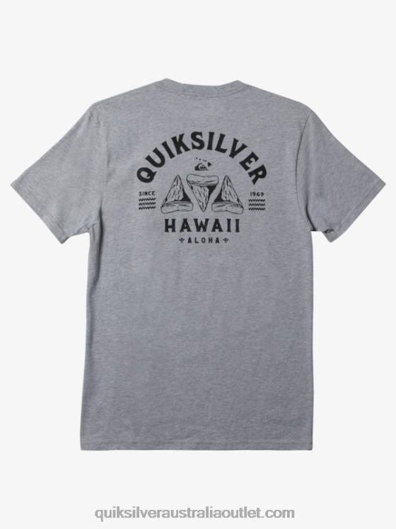 Quiksilver Men Hawaii Razor Tooth T-Shirt H2N4B163 athletic heather