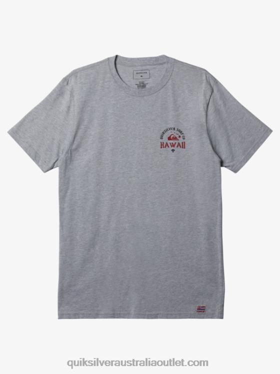 Quiksilver Men Hawaii Rooster Royal T-Shirt H2N4B673 athletic heather