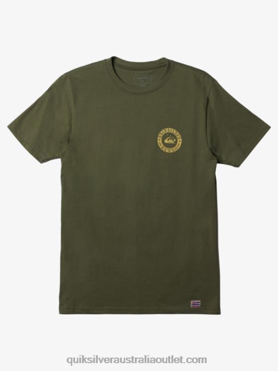 Quiksilver Men Hawaii Wall Of Water T-Shirt H2N4B277 four leaf clover