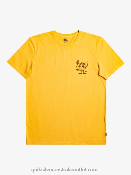 Quiksilver Men Hidden Message T-Shirt H2N4B1761 golden rod