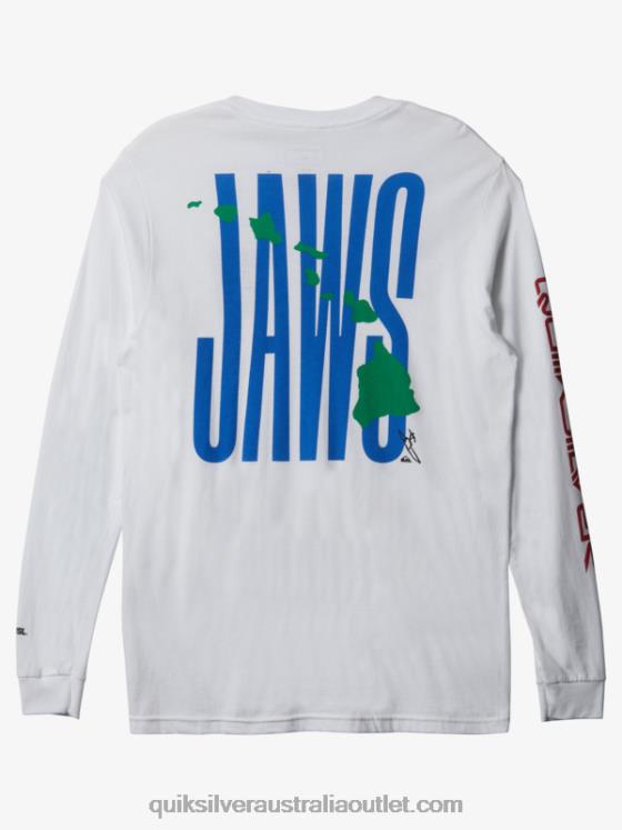 Quiksilver Men Jaws Big Wave Challenge Ls T-shirt H2N4B1425 white