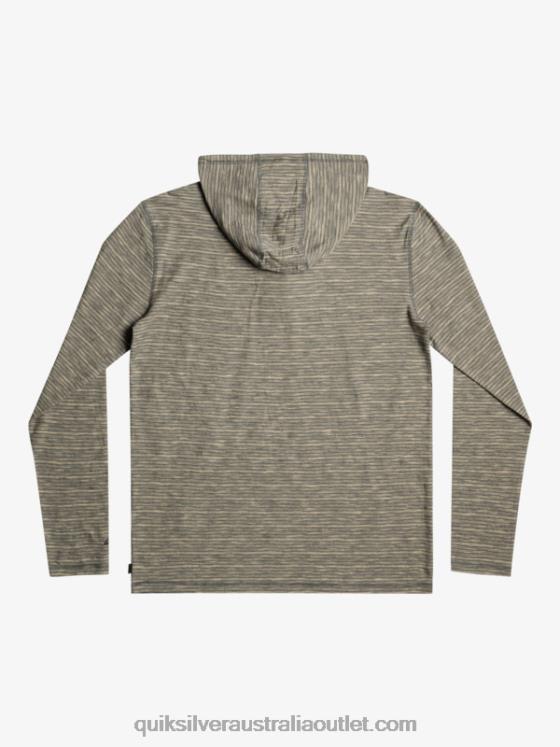 Quiksilver Men Kentin Long Sleeves Hooded T-Shirt H2N4B1353 dark slate kentin