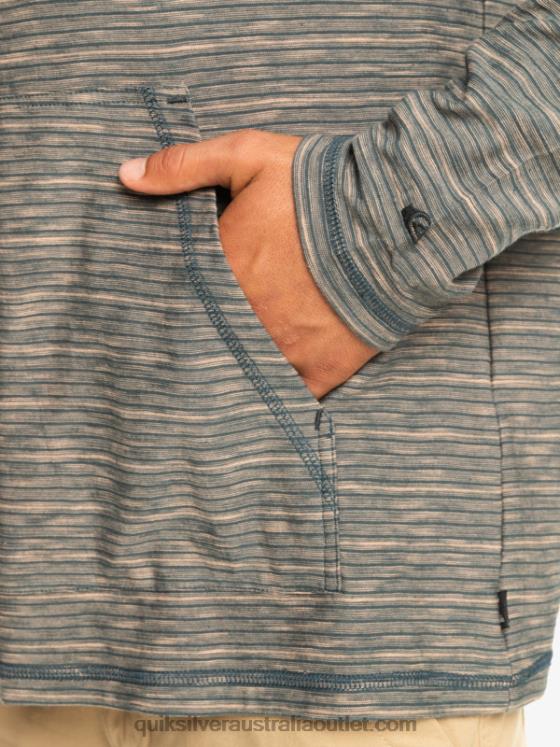 Quiksilver Men Kentin Long Sleeves Hooded T-Shirt H2N4B1353 dark slate kentin