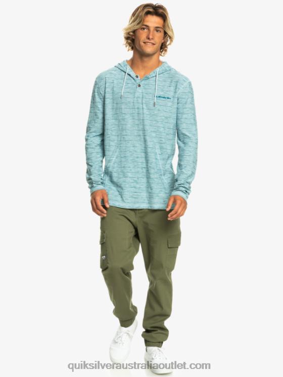 Quiksilver Men Kentin Long Sleeves Hooded T-Shirt H2N4B1354 celestial kentin