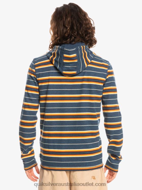 Quiksilver Men Last Chance Hooded Long Sleeve T-Shirt H2N4B1862 insignia last chance stripe