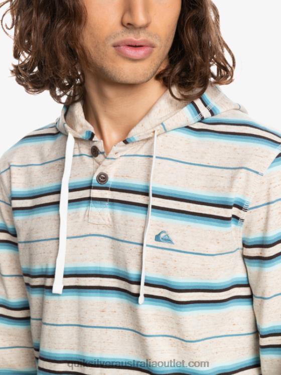 Quiksilver Men Last Chance Hooded Long Sleeve T-Shirt H2N4B1863 birch last chance