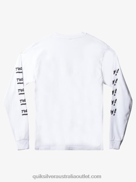 Quiksilver Men Natas Now Long Sleeve T-Shirt H2N4B1634 white