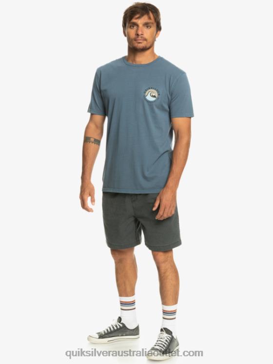 Quiksilver Men QS Bubble Stamp T-Shirt H2N4B1158 bering sea