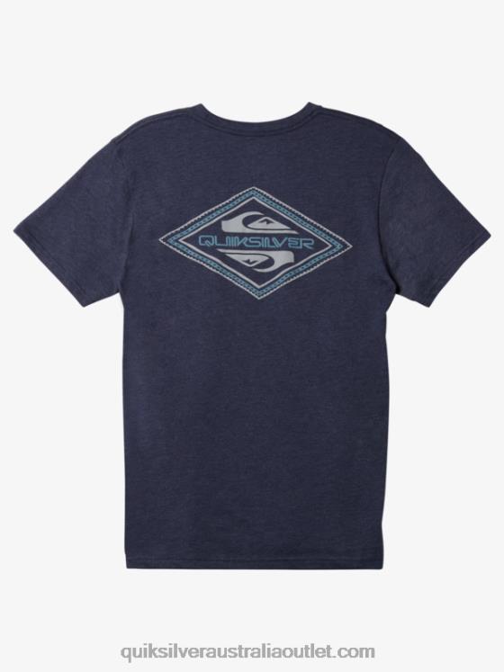 Quiksilver Men Reverse Logo Mod T-shirt H2N4B1197 navy blazer heather