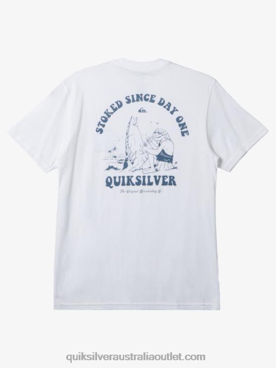 Quiksilver Men Stoked Since Day One T-Shirt H2N4B230 white