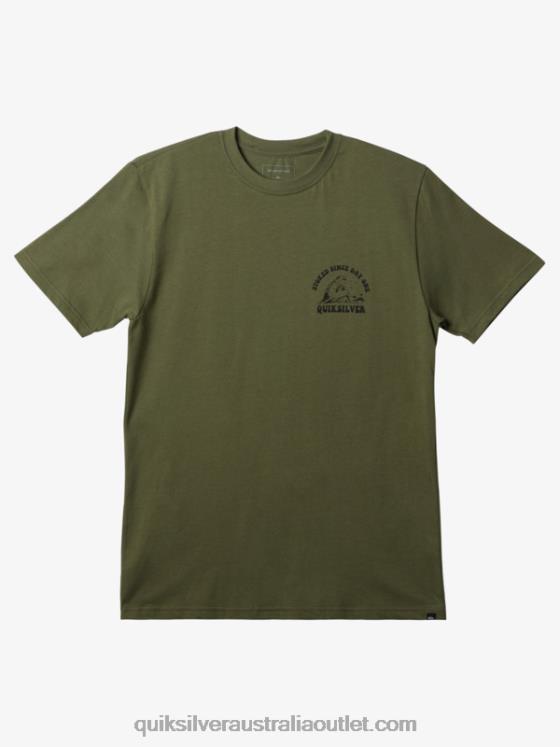 Quiksilver Men Stoked Since Day One T-Shirt H2N4B231 four leaf clover