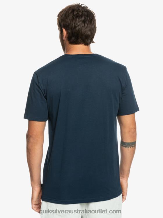 Quiksilver Men Surfadelica Stripe Pocket T-Shirt H2N4B1064 navy blazer