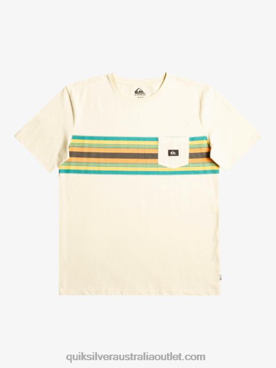 Quiksilver Men Surfadelica Stripe Pocket T-Shirt H2N4B1065 birch