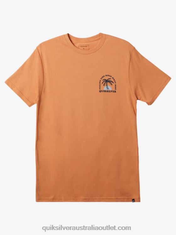 Quiksilver Men The Ripple T-Shirt H2N4B186 copper tan