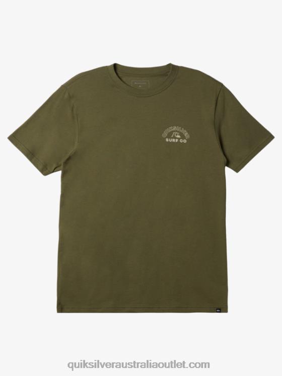 Quiksilver Men Timeless Spin T-Shirt H2N4B107 four leaf clover