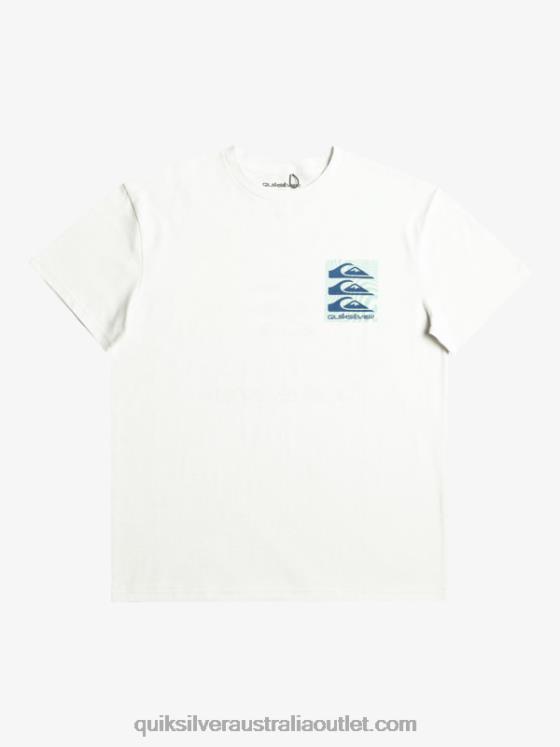 Quiksilver Men Warped Patterns T-Shirt H2N4B1013 snow white