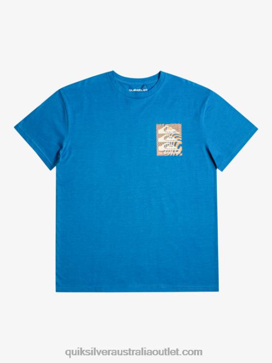Quiksilver Men Warped Patterns T-Shirt H2N4B1015 snorkel blue