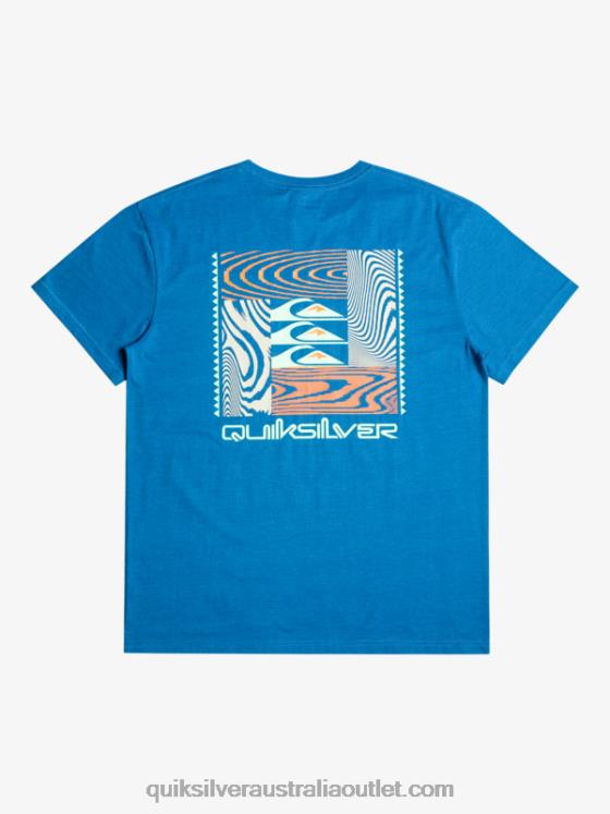 Quiksilver Men Warped Patterns T-Shirt H2N4B1015 snorkel blue