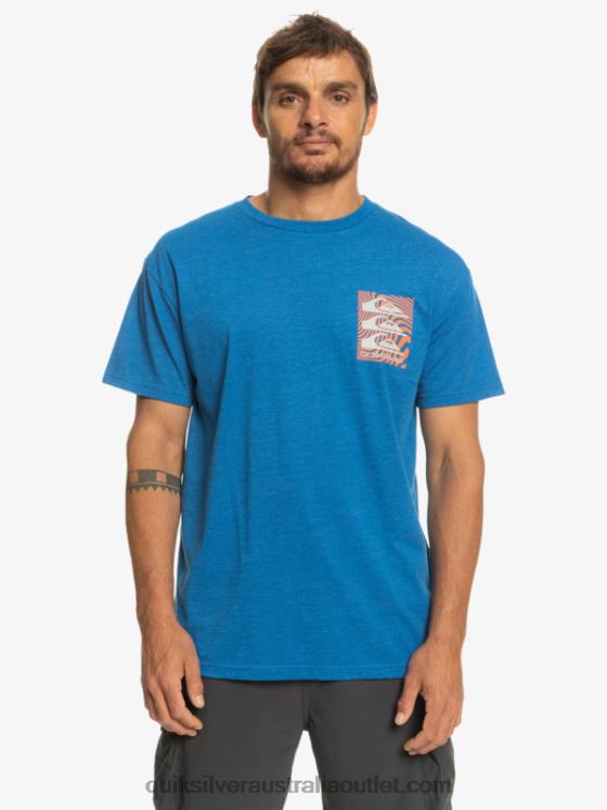 Quiksilver Men Warped Patterns T-Shirt H2N4B1015 snorkel blue