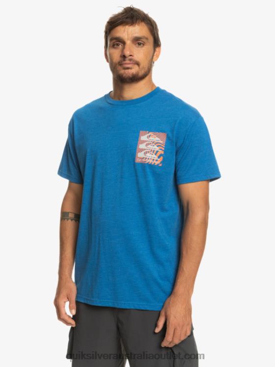 Quiksilver Men Warped Patterns T-Shirt H2N4B1015 snorkel blue