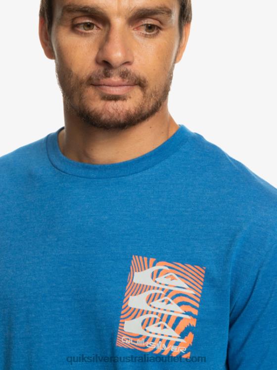 Quiksilver Men Warped Patterns T-Shirt H2N4B1015 snorkel blue