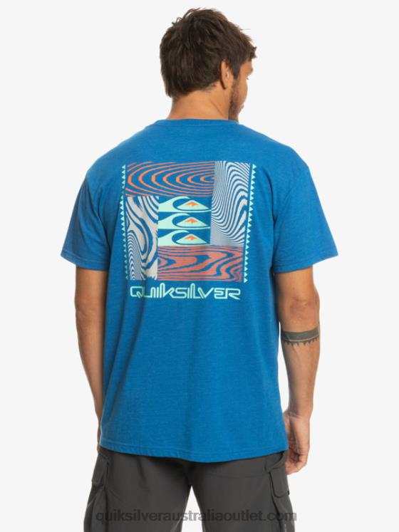 Quiksilver Men Warped Patterns T-Shirt H2N4B1015 snorkel blue