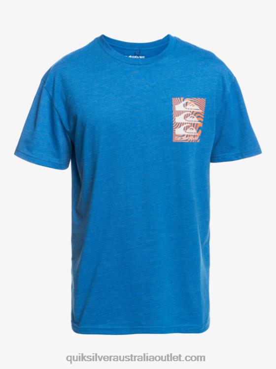 Quiksilver Men Warped Patterns T-Shirt H2N4B1015 snorkel blue