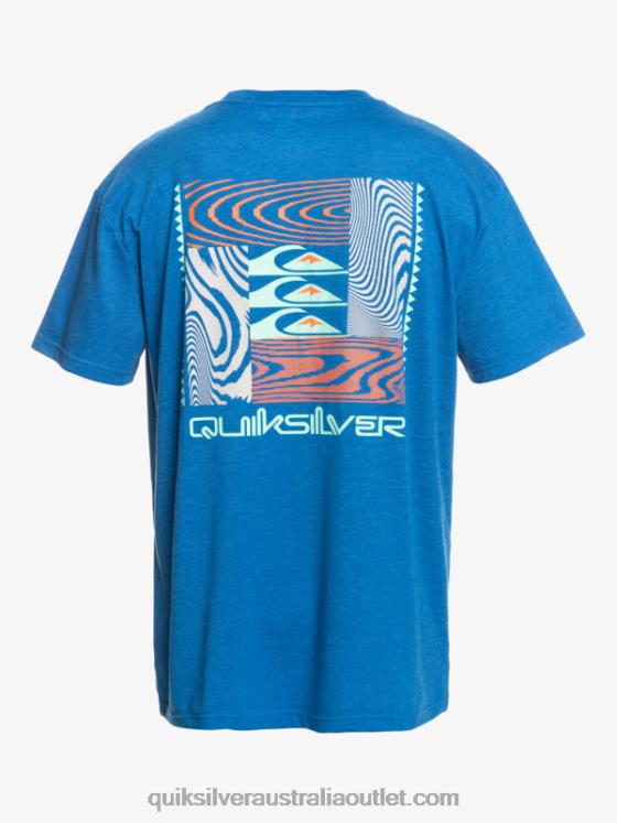 Quiksilver Men Warped Patterns T-Shirt H2N4B1015 snorkel blue