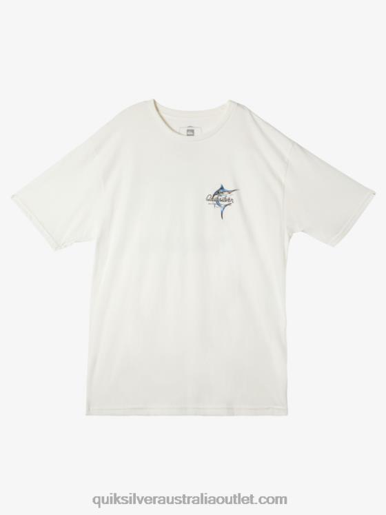 Quiksilver Men Waterman Beauty At Sea T-Shirt H2N4B50 snow white
