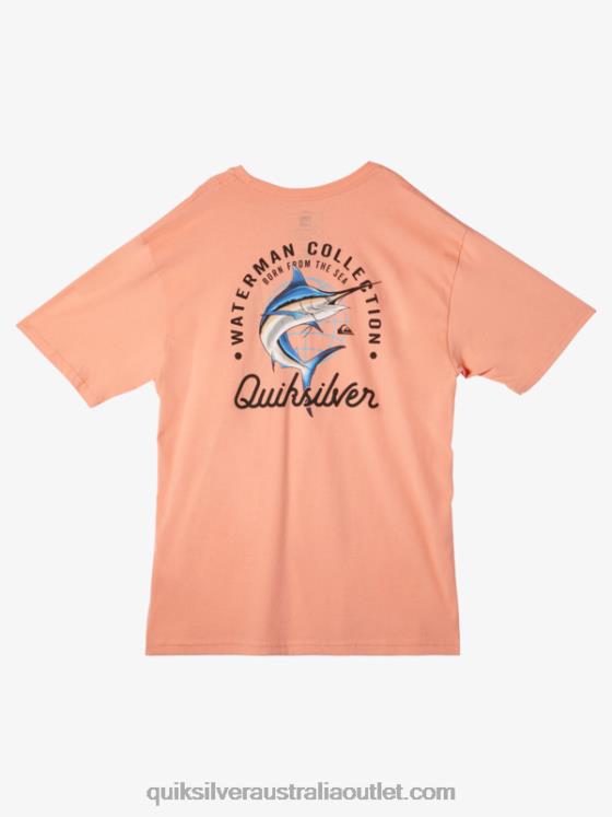Quiksilver Men Waterman Beauty At Sea T-Shirt H2N4B52 peach pink