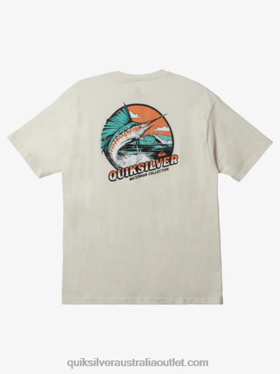 Quiksilver Men Waterman Fins Up T-Shirt H2N4B1047 antique white