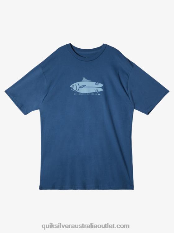 Quiksilver Men Waterman Fish Tales T-Shirt H2N4B59 ensign blue