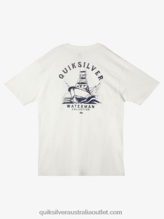 Quiksilver Men Waterman Heading Out T-Shirt H2N4B60 snow white