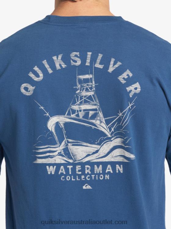 Quiksilver Men Waterman Heading Out T-Shirt H2N4B61 ensign blue